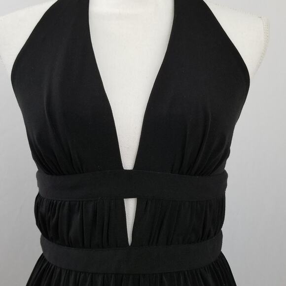NWT ABS Allen Schwartz Black Halter Dress - Picture 3 of 8